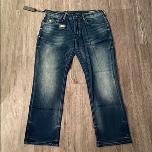 Buffalo David Bitton Dark Wash slim Straight super stretch Jeans 34x30